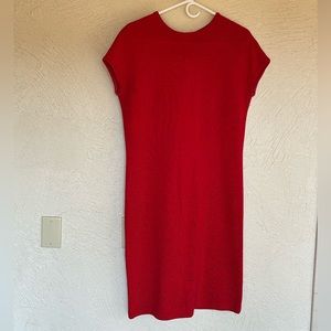 St. John red sheath dress